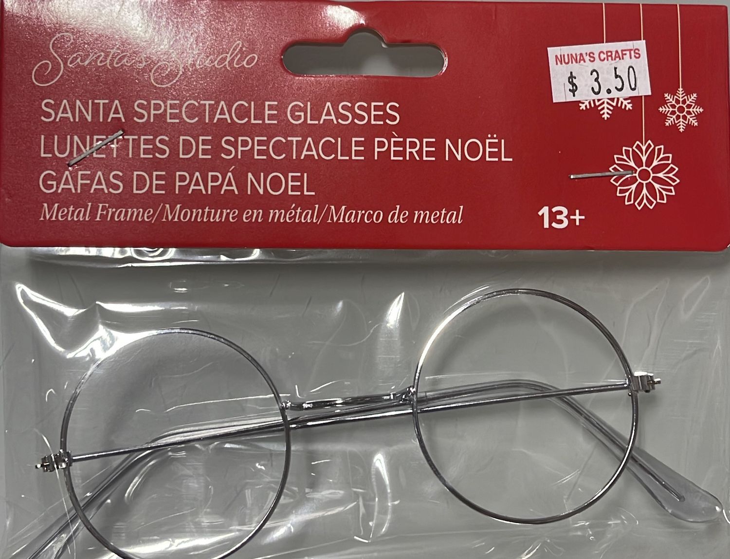 Santa spectacle glasses