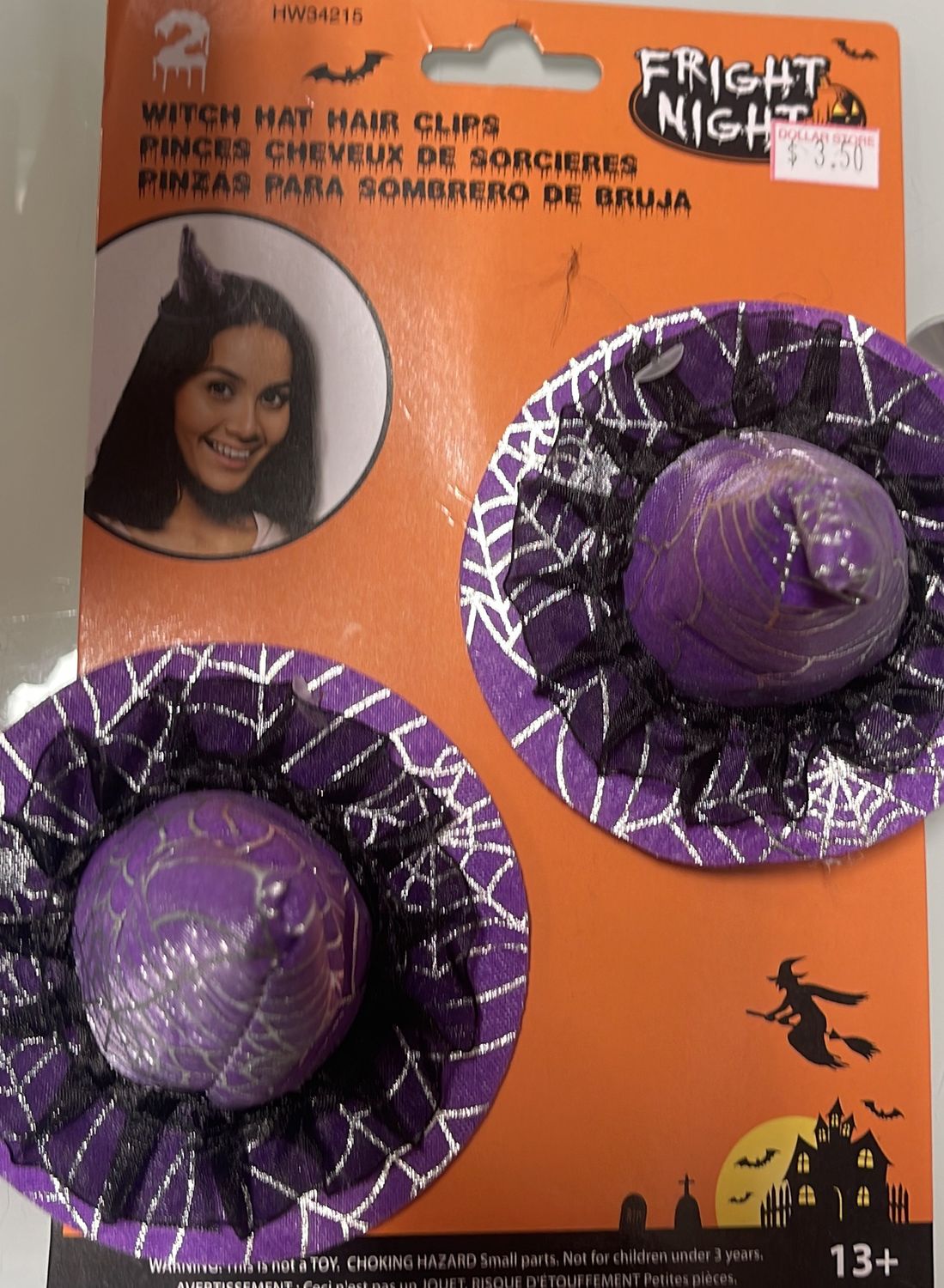 Witch hat hair clip