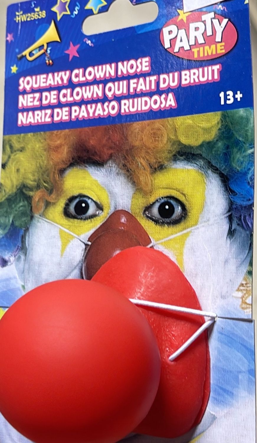 Squeaky clown nose
