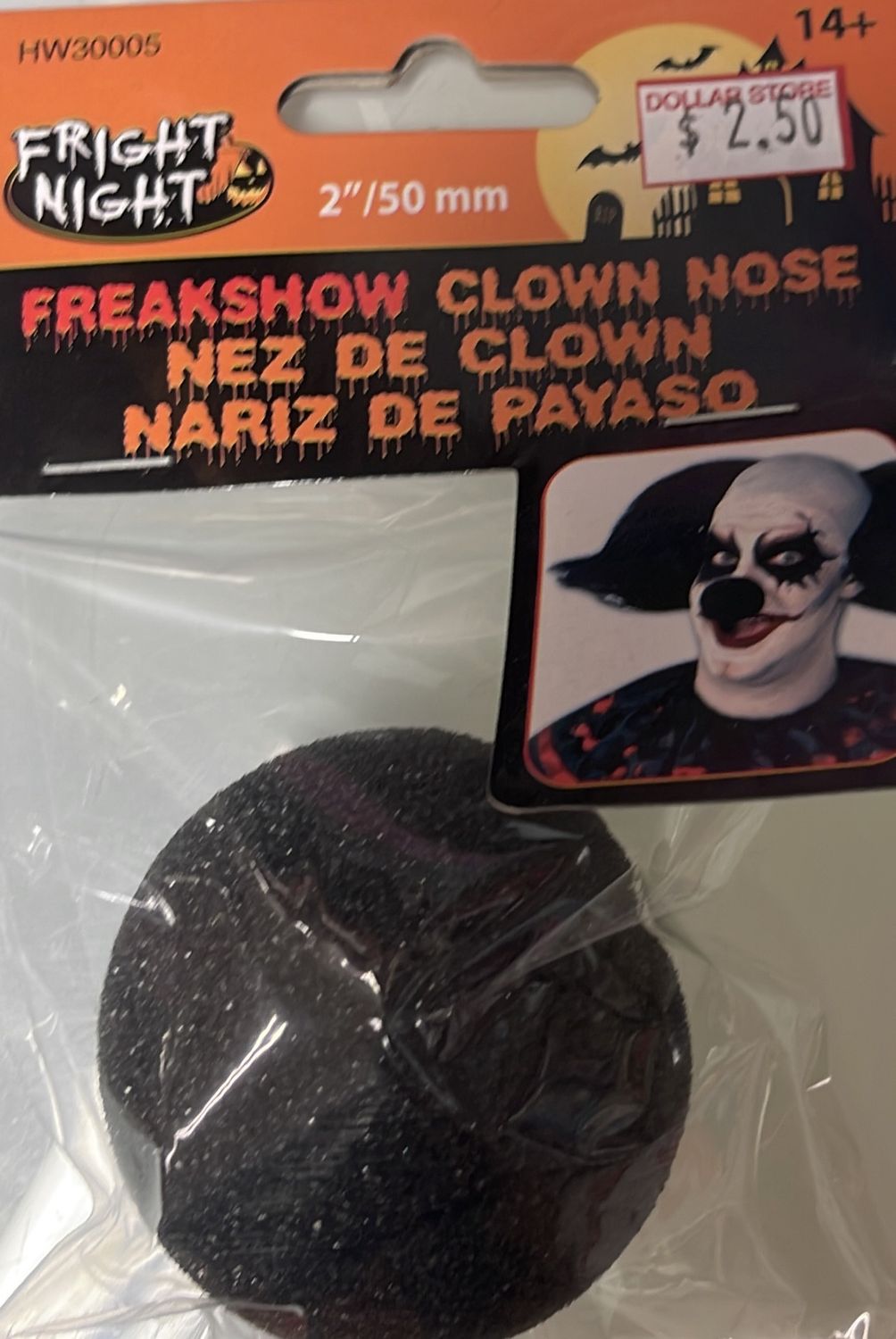 Black clown nose