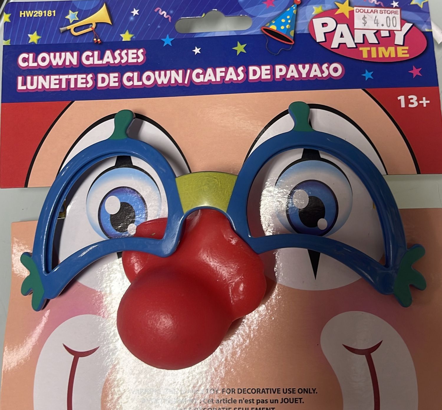 Clown glasses