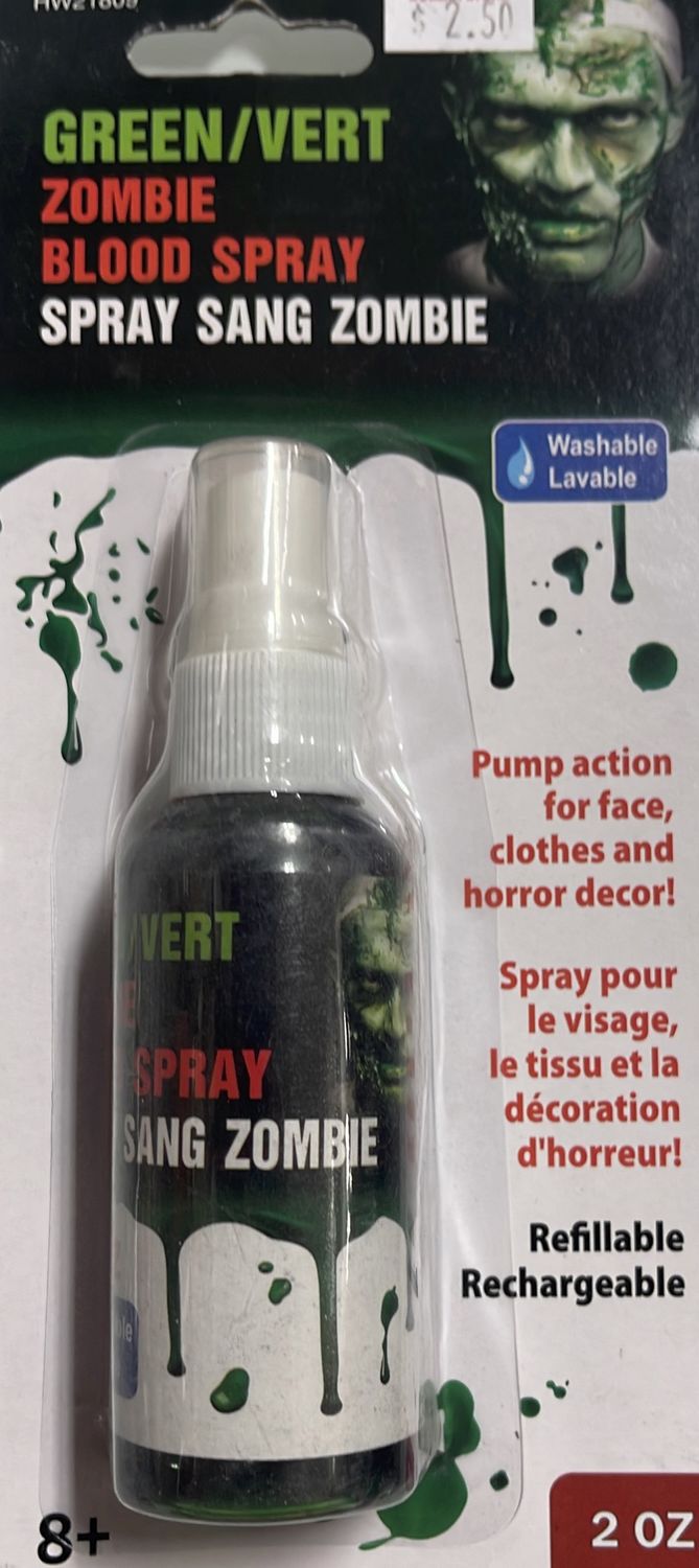Green zombie spray