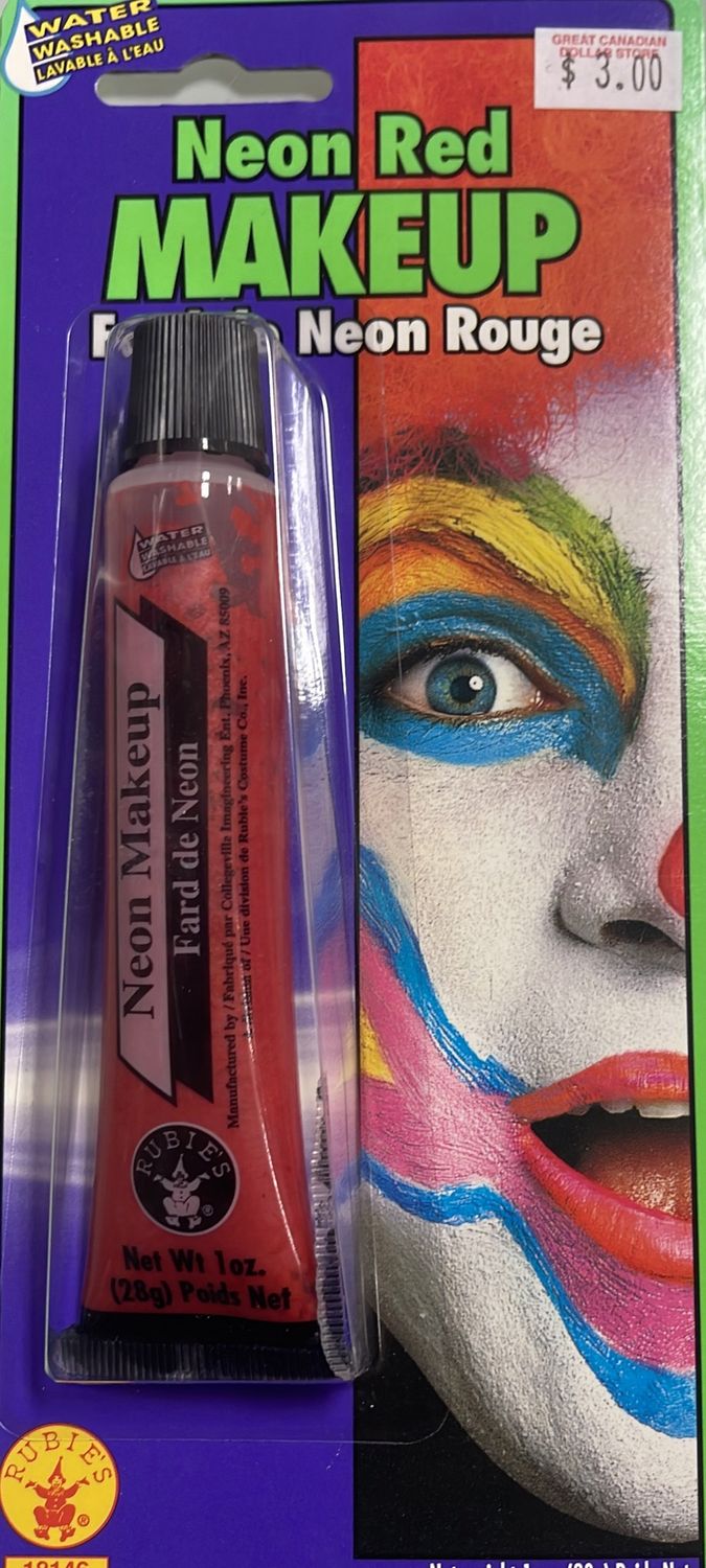 Neon red makeup