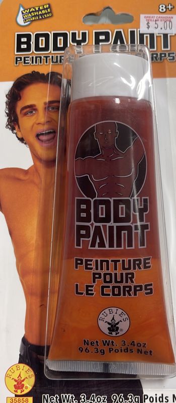 Orange water based body paint