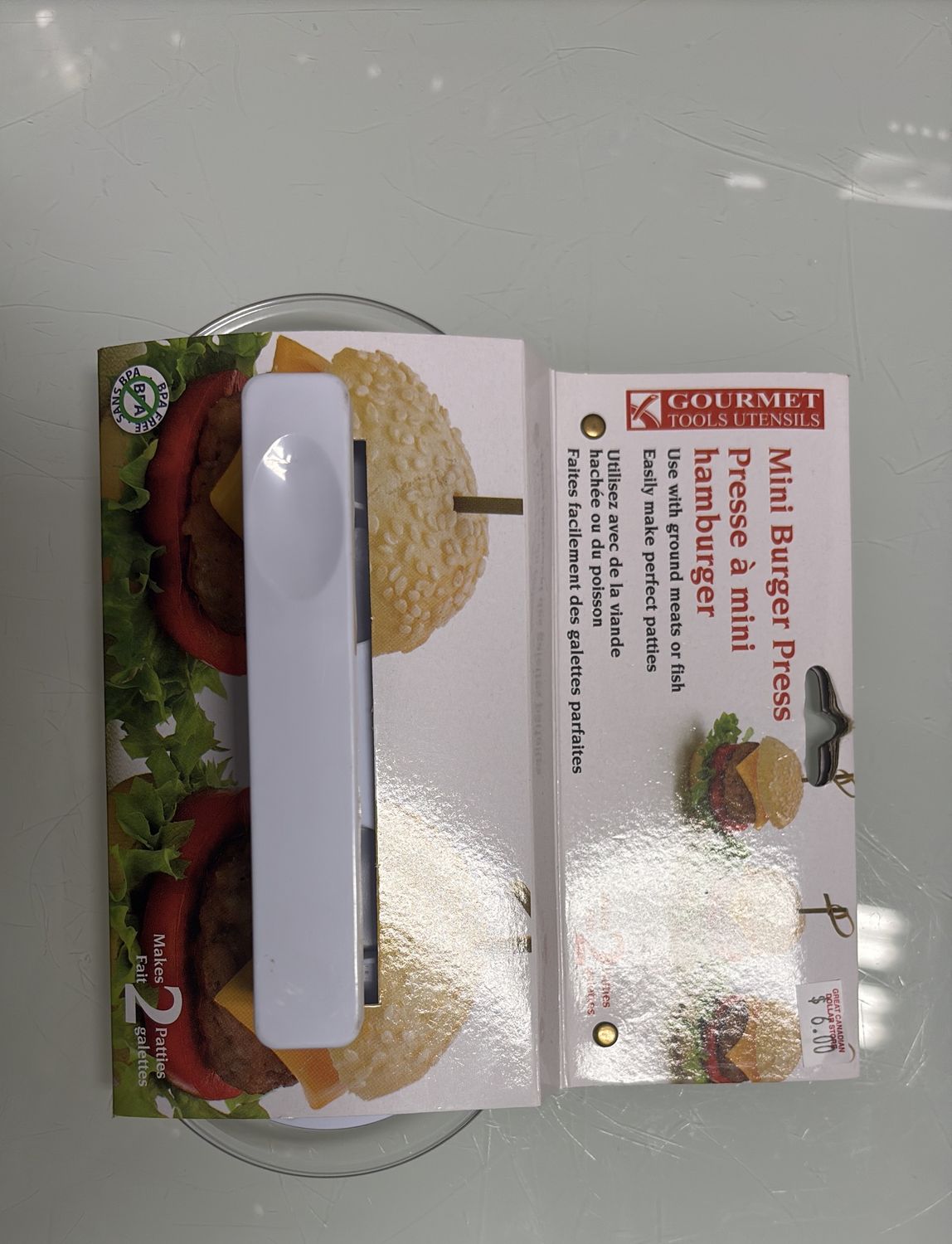 Mini burger press