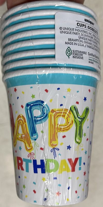 Happy balloon birthdaycups