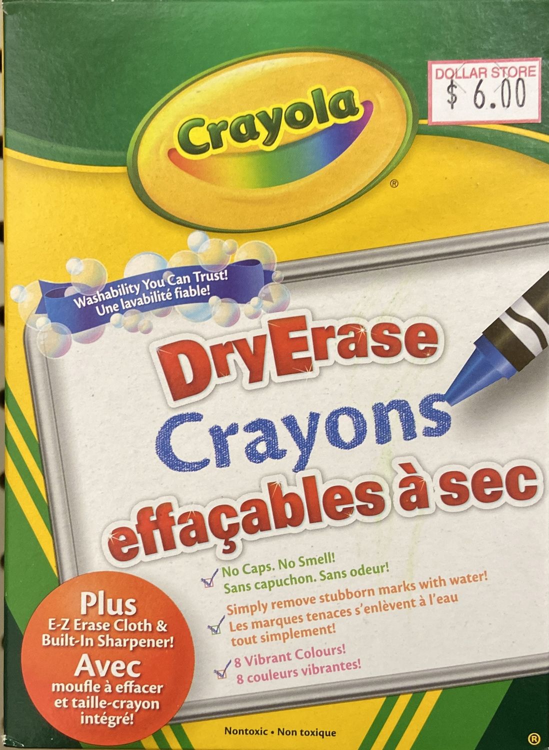 Crayola: Dry Erase Crayons with Built in Sharpener 