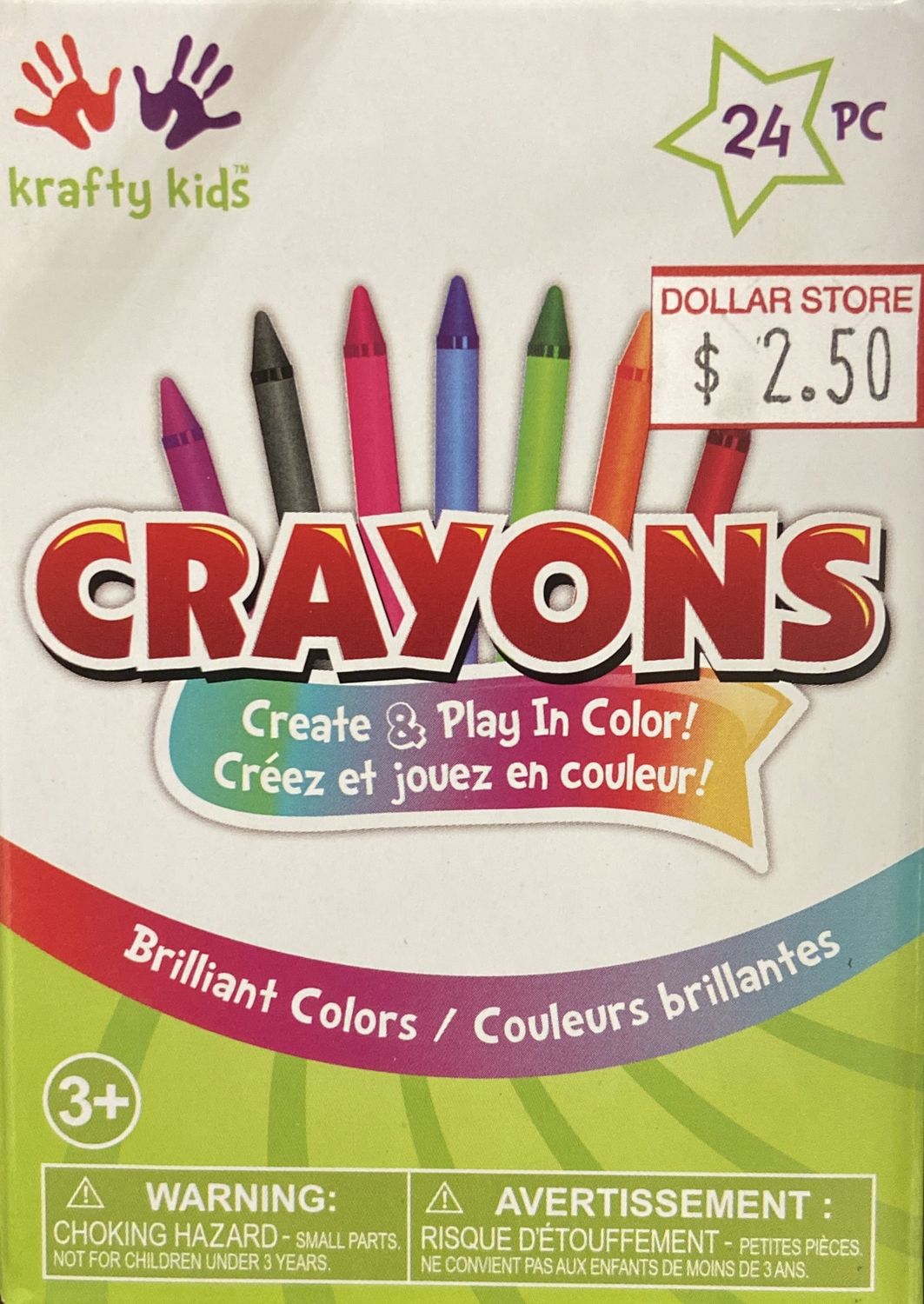 MultiCraft: 24pk Crayons Brilliant Colors