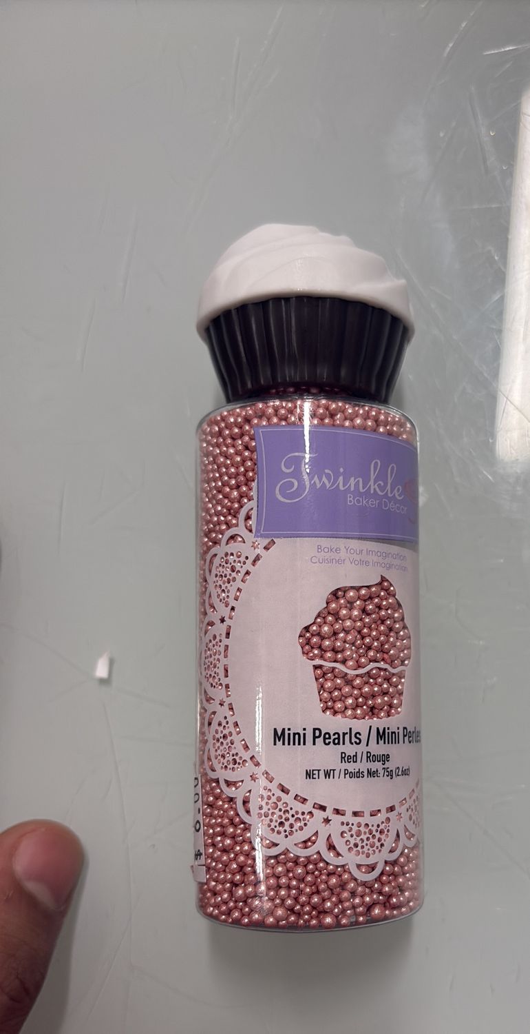 Mini pearls red (sprinkles)