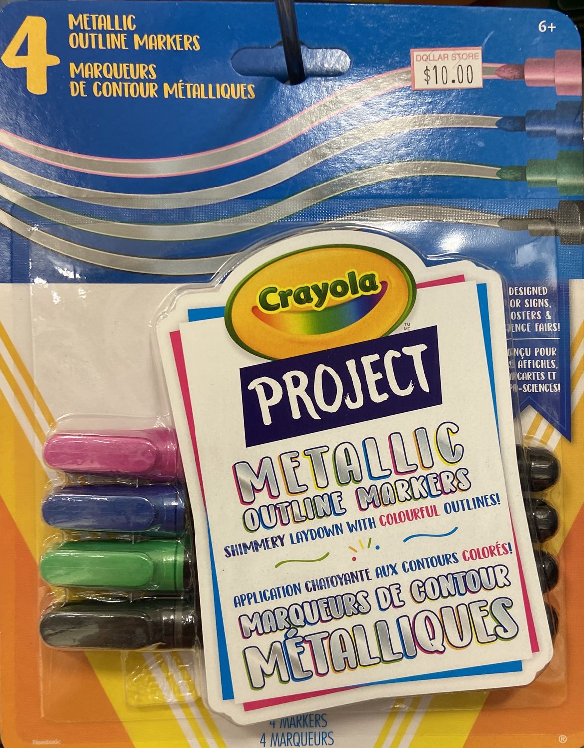 Crayola: 4pk Metallic Outline Markers