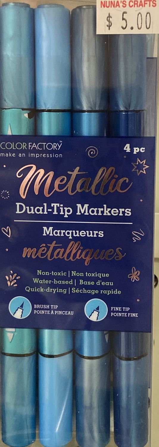 MultiCraft: 4pk Shades of Blue Metallic Markers