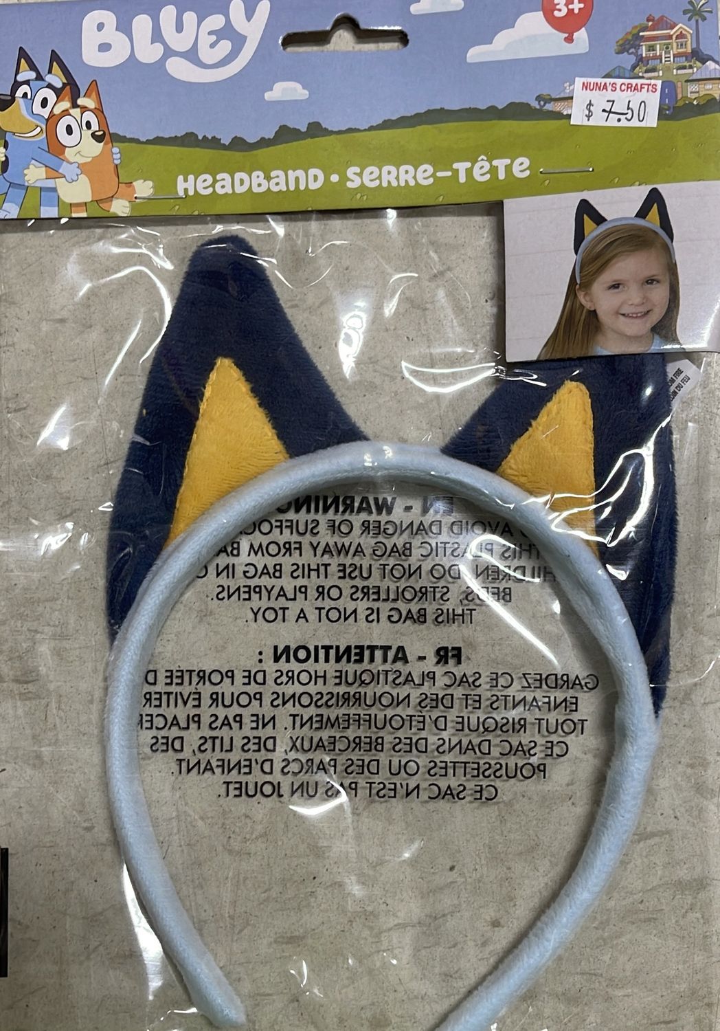 1pc Bluey Ears Headband