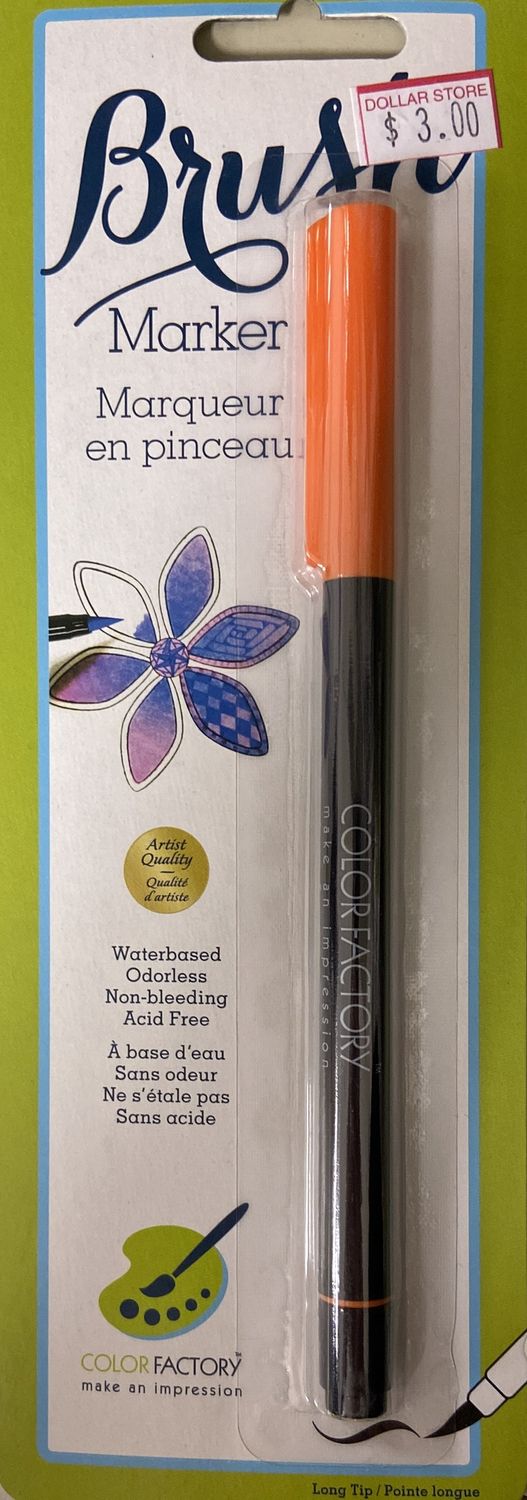 MultiCraft: Orange Long Tip Brush Marker 