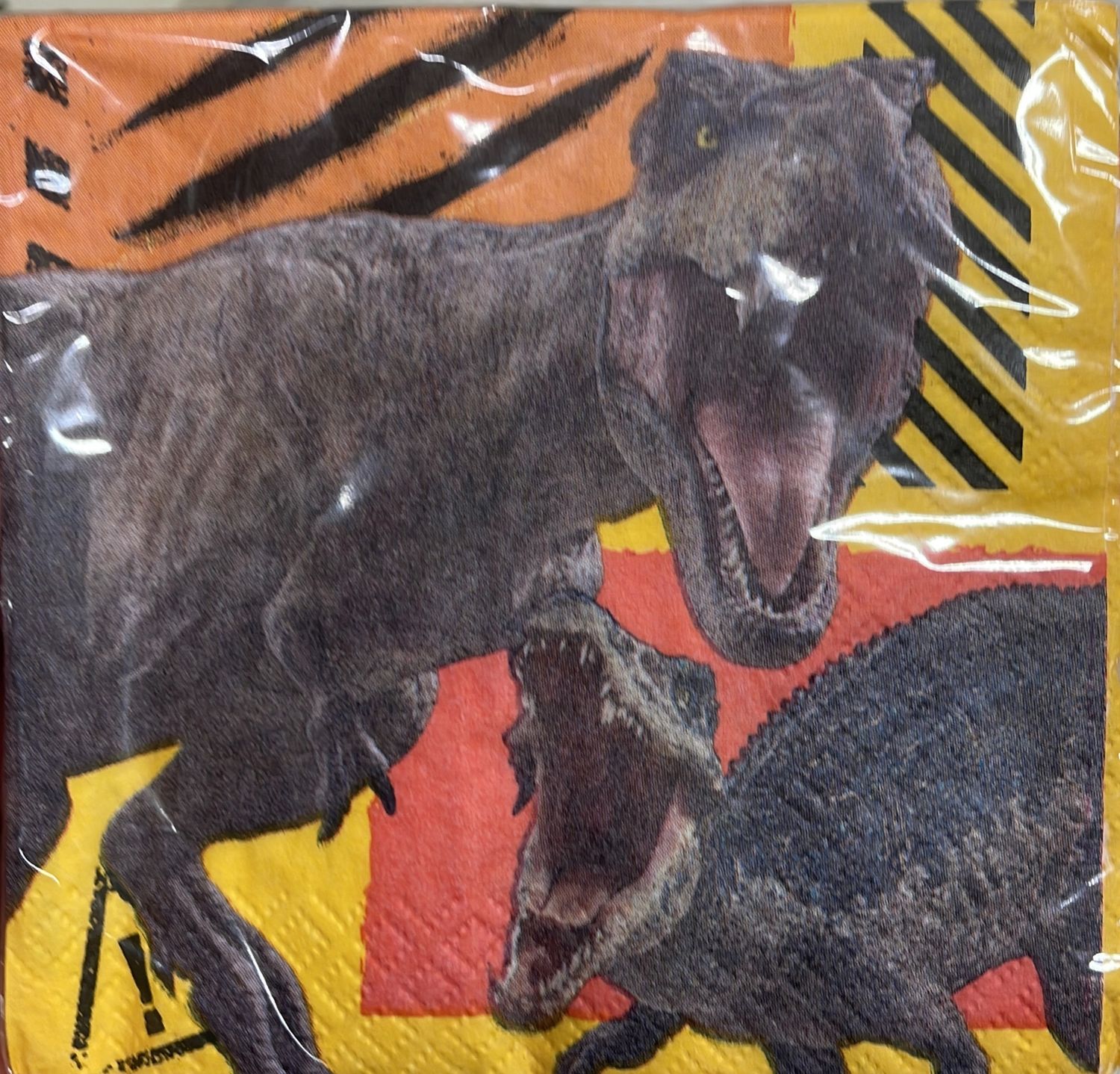 Unique: 16pk Small Jurassic World Themed(Yellow) Napkins 