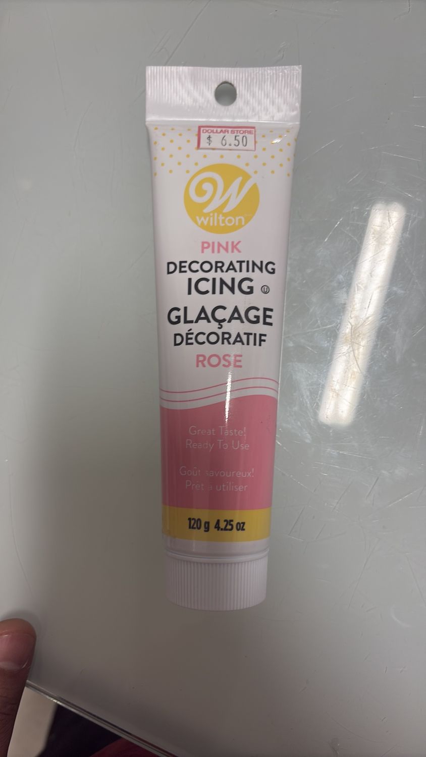 Pink decorating icing