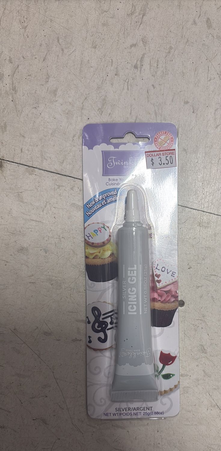 Icing gel silver