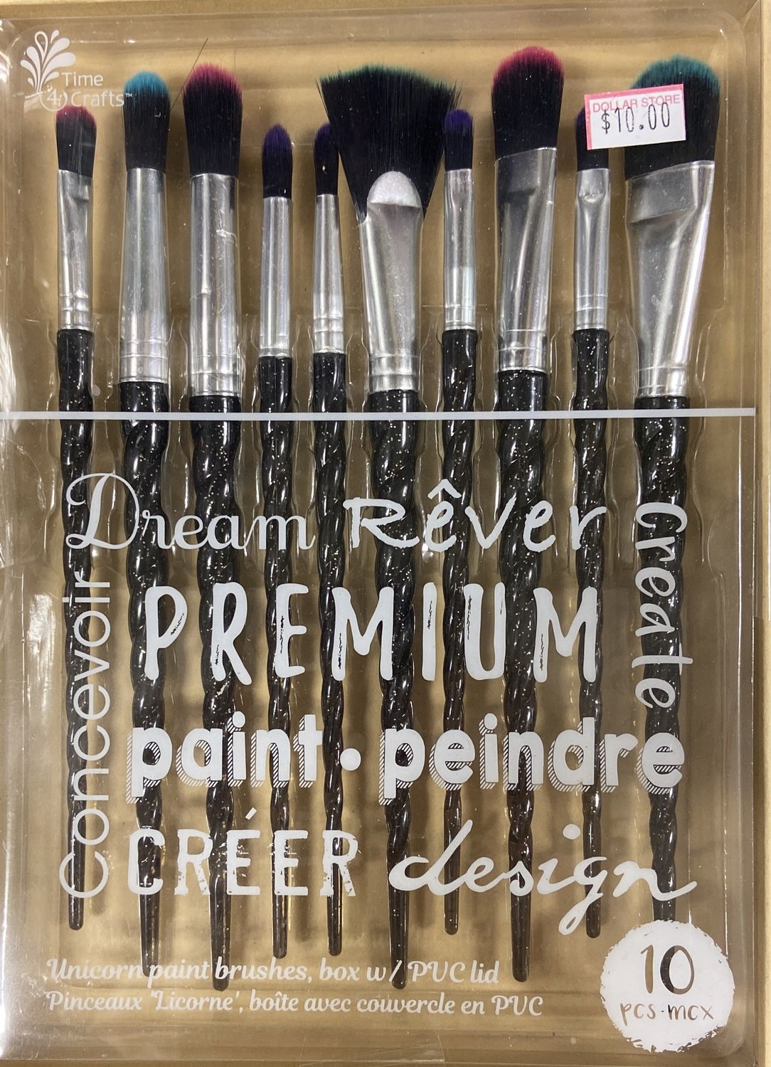 Canasia: 10pc Unicorn Style Paint Brushes
