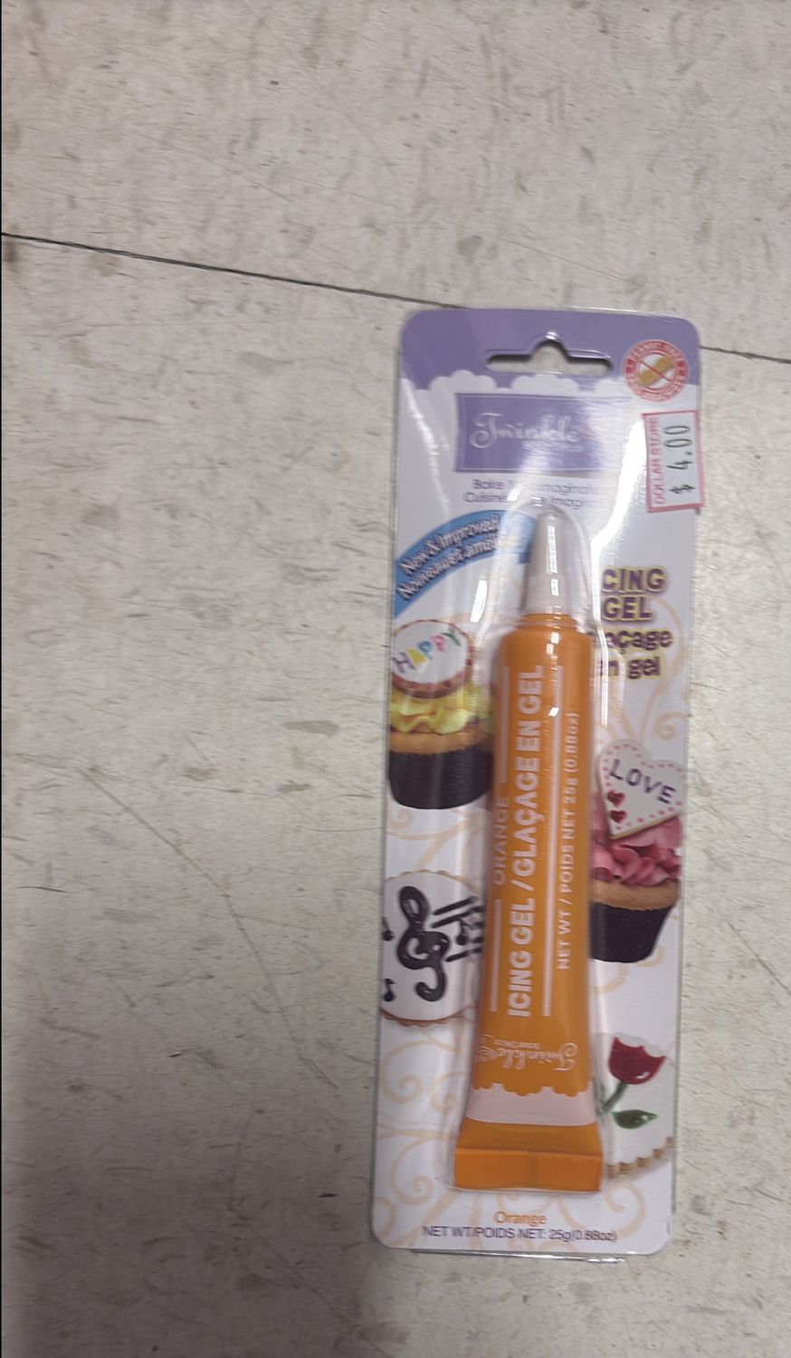 Icing gel orange
