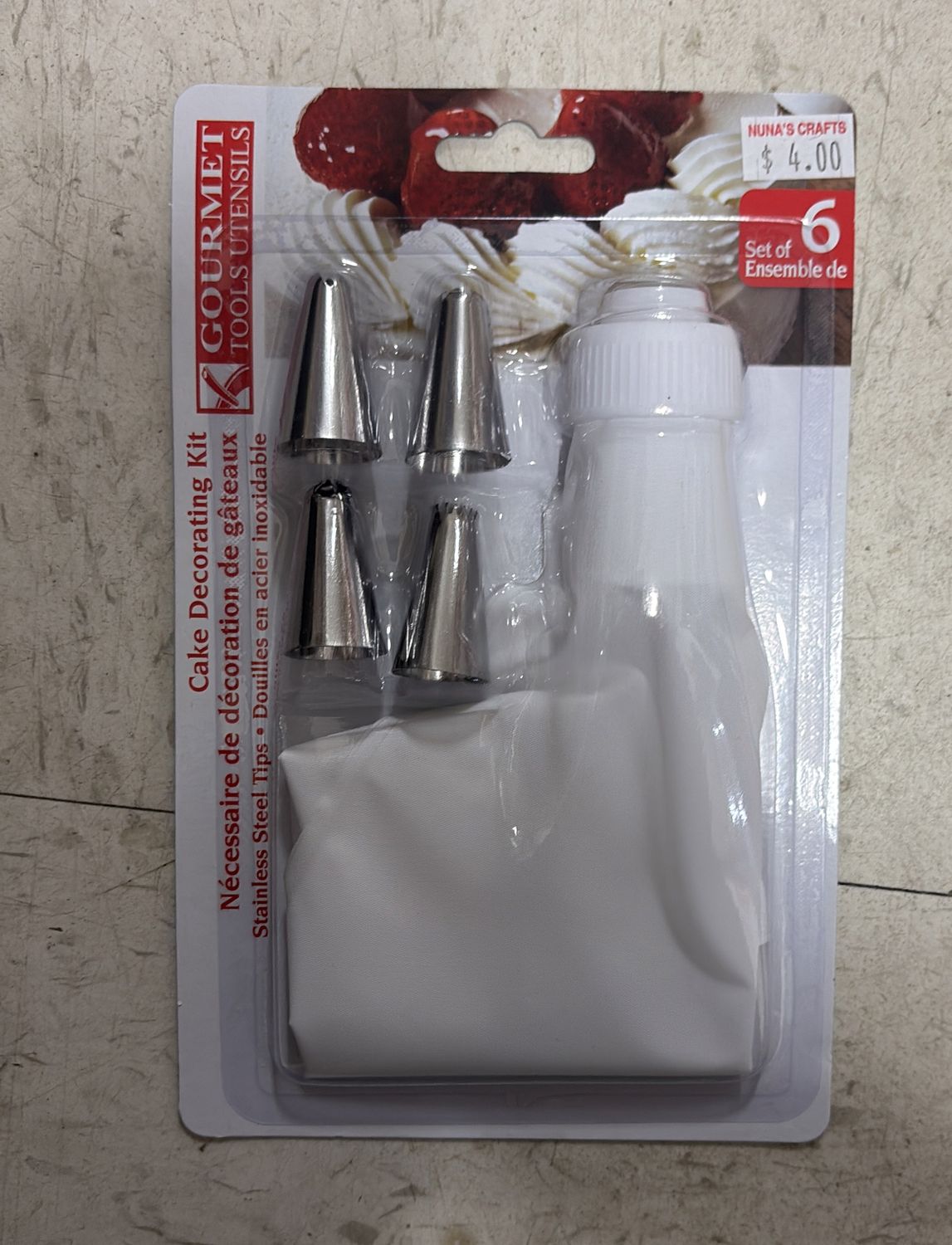 Cake decor kit 6 pcs