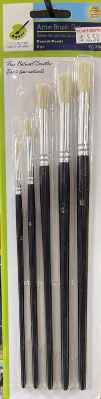 MultiCraft: 5pk Artist Brush Set - Rounds