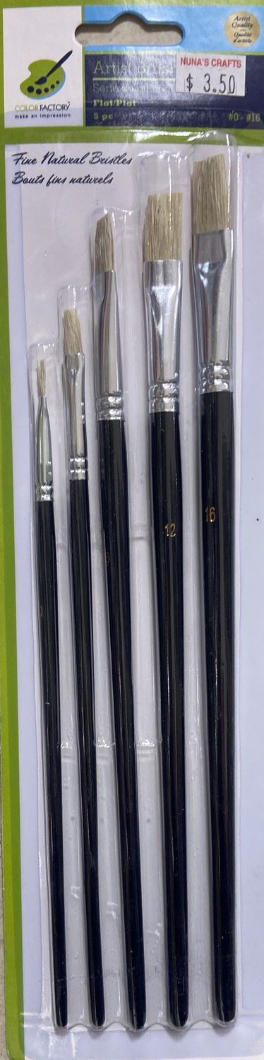 MultiCraft: 5pk Artist Brush Set - Flats