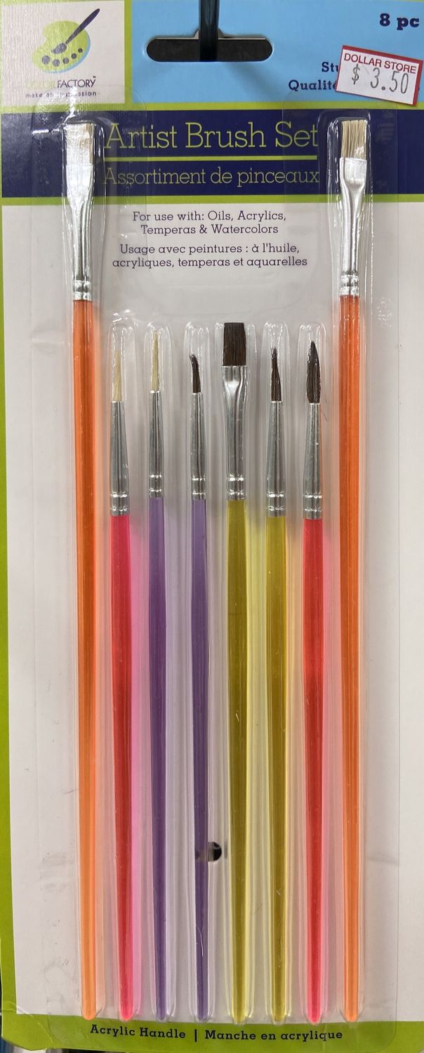 MultiCraft: 8pc Acrylic Handle Artist Brush Set