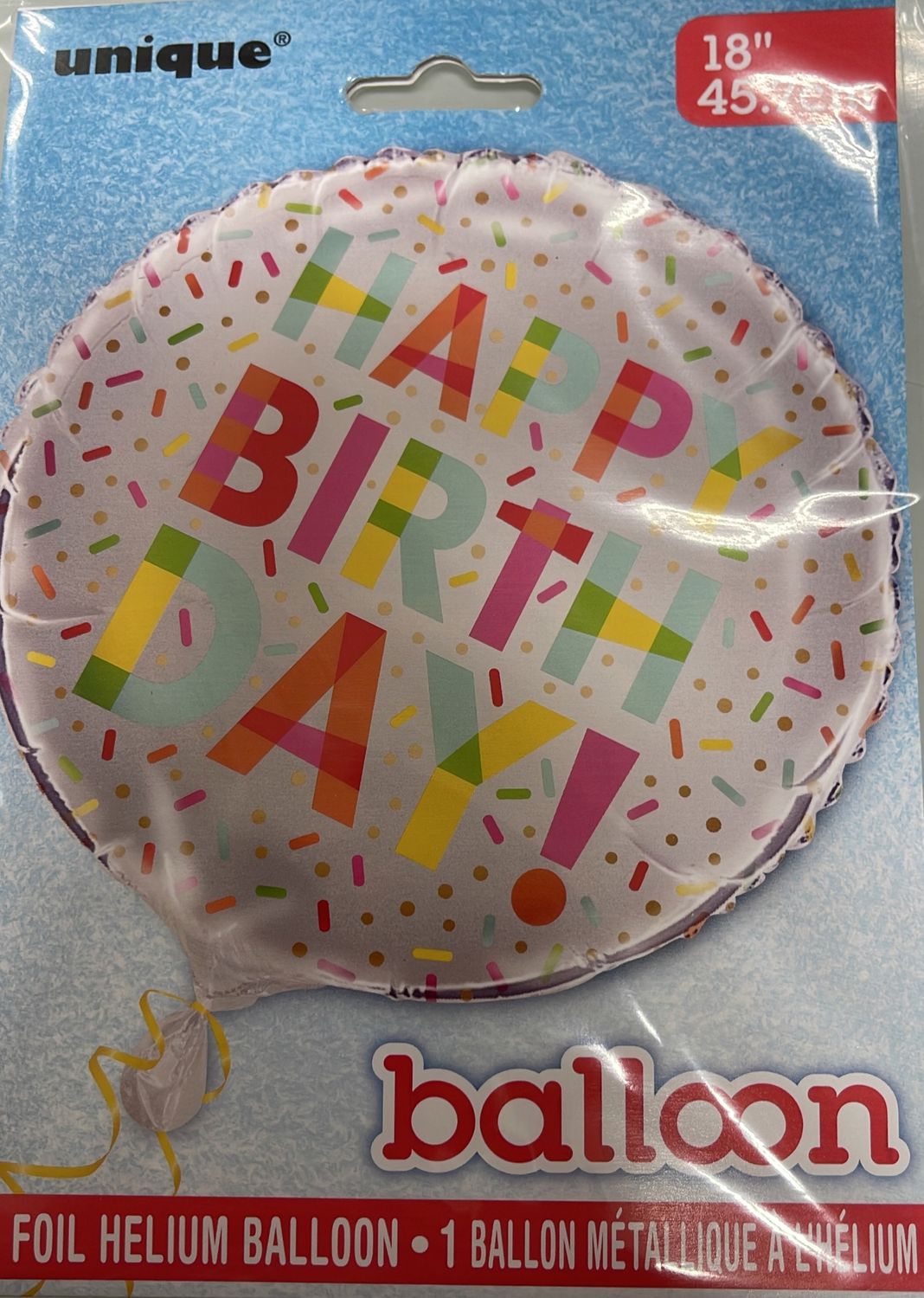 Happy balloon birthday foil