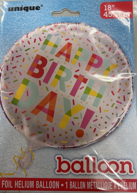 Happy balloon birthday foil