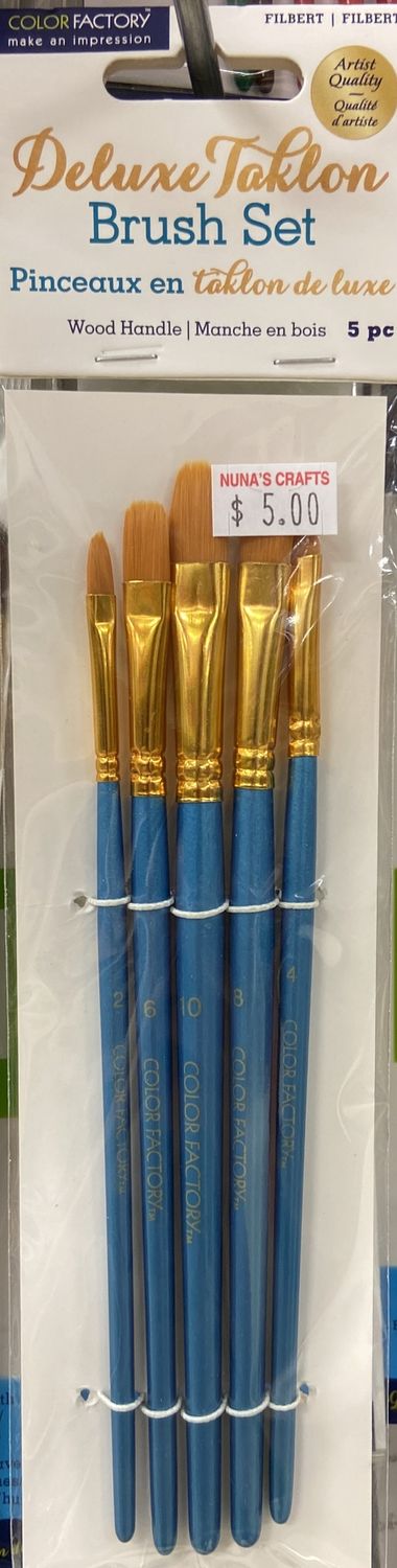 MultiCraft: Deluxe Taklon Brush Set Filbert Style 