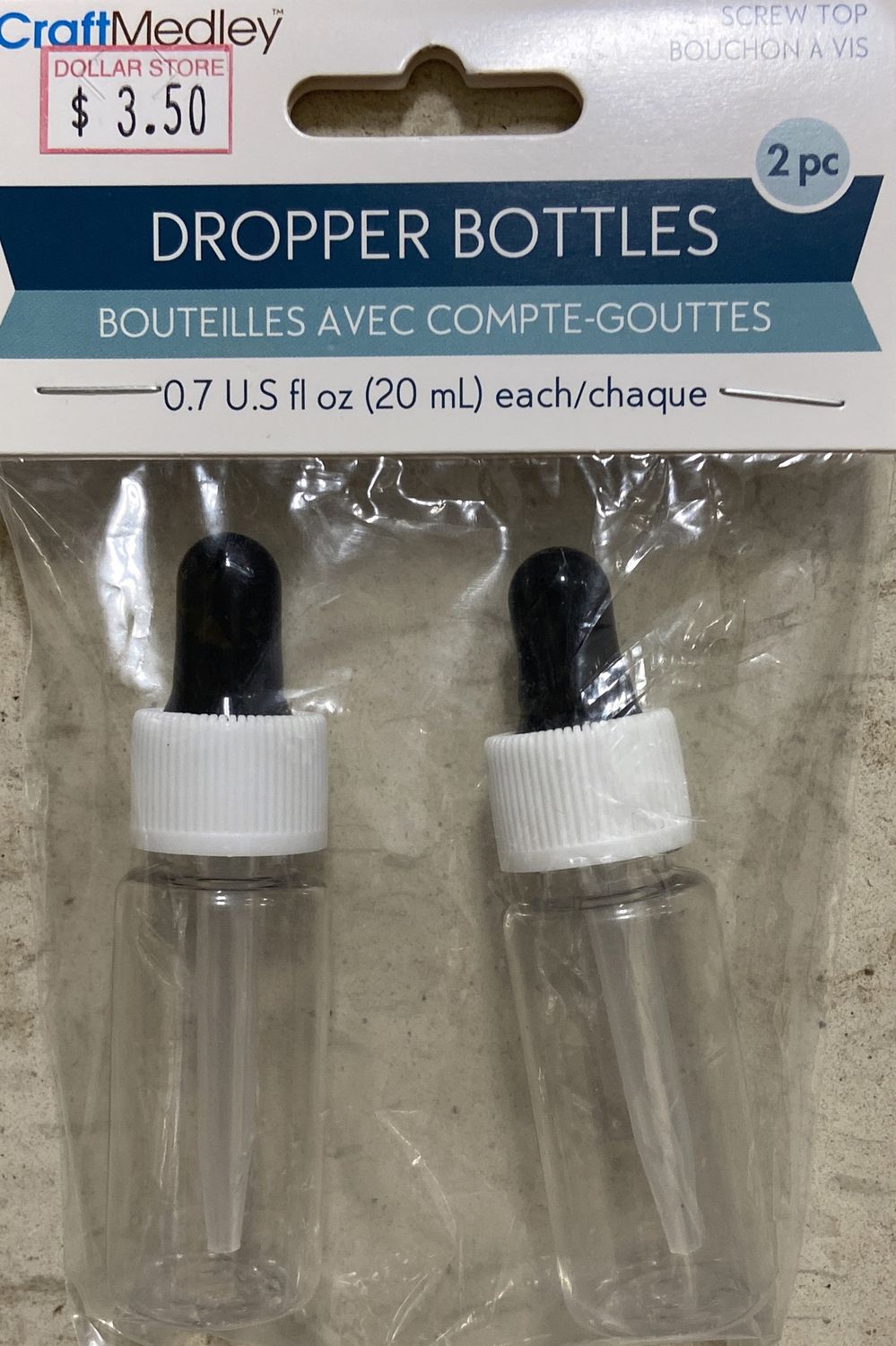 MultiCraft: 2x 20mL Dropper Bottles