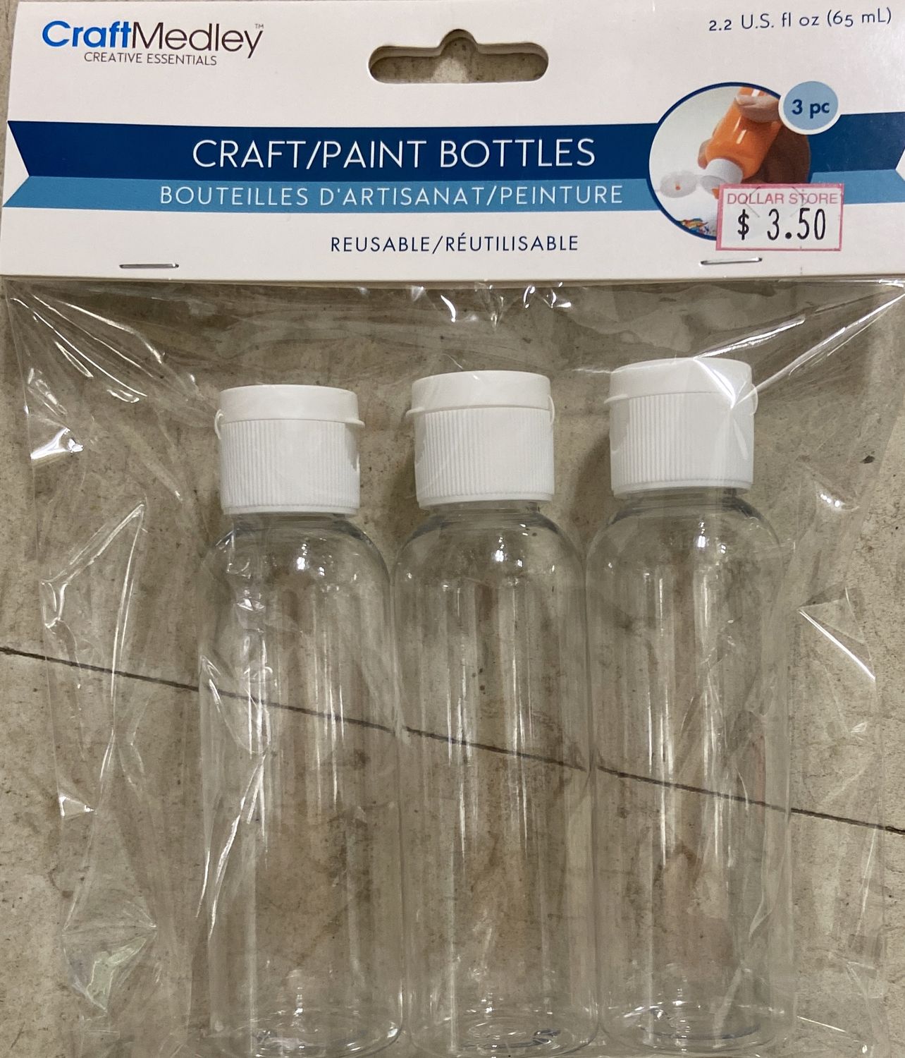 MultiCraft: 3pk 65mL Craft/Paint Bottles