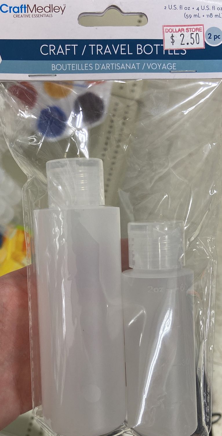 MultiCraft: 2x Craft/Travel Bottles 59mL/118mL