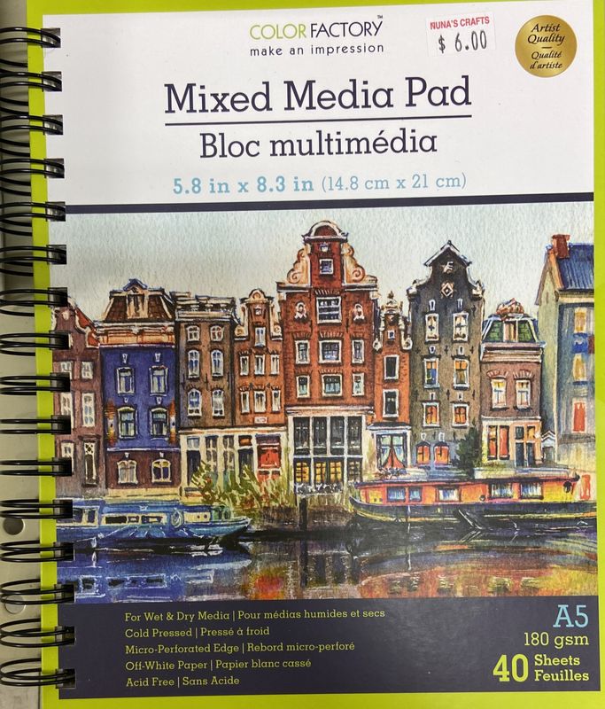 5.8in x 8.3in Mixed Media Pad