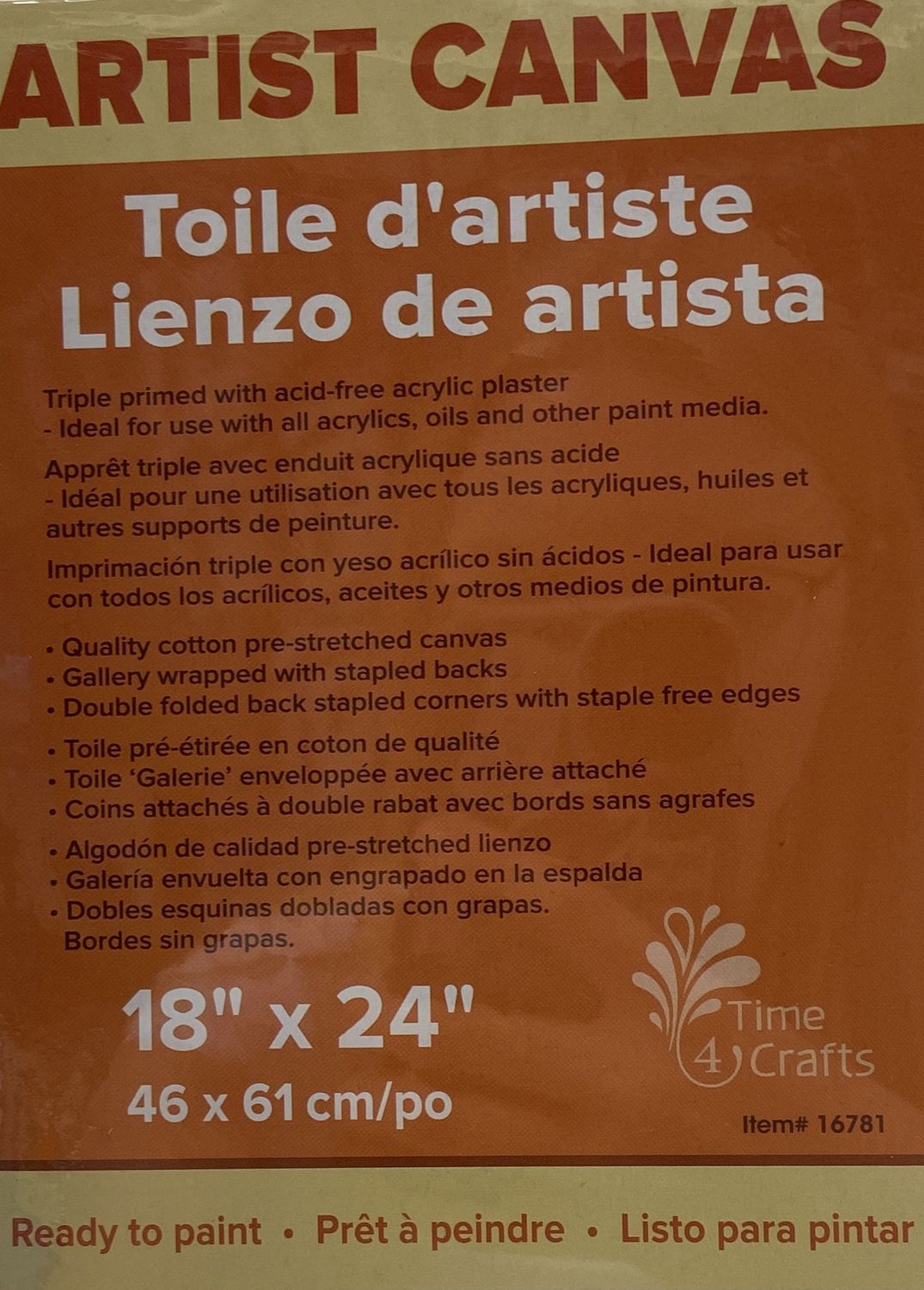 18&quot; x 24&quot; Artist Canvas