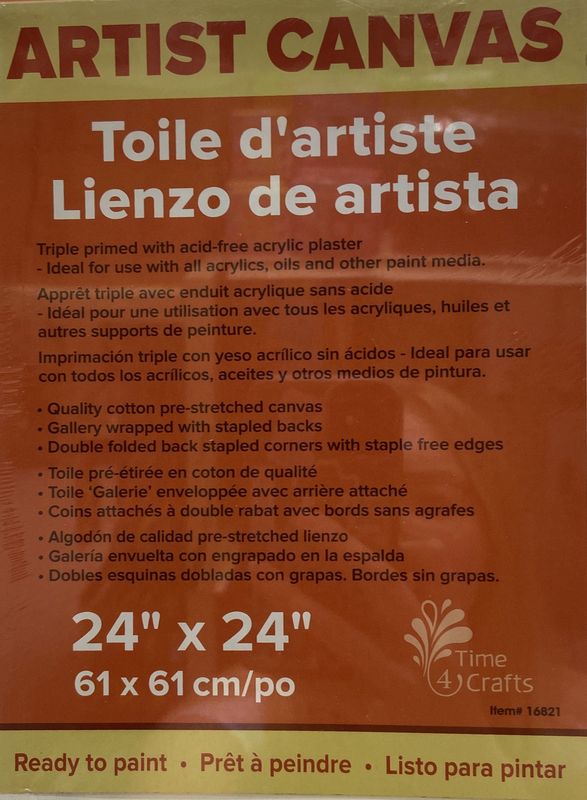 Artist Canvas 24&quot; x 24&quot;