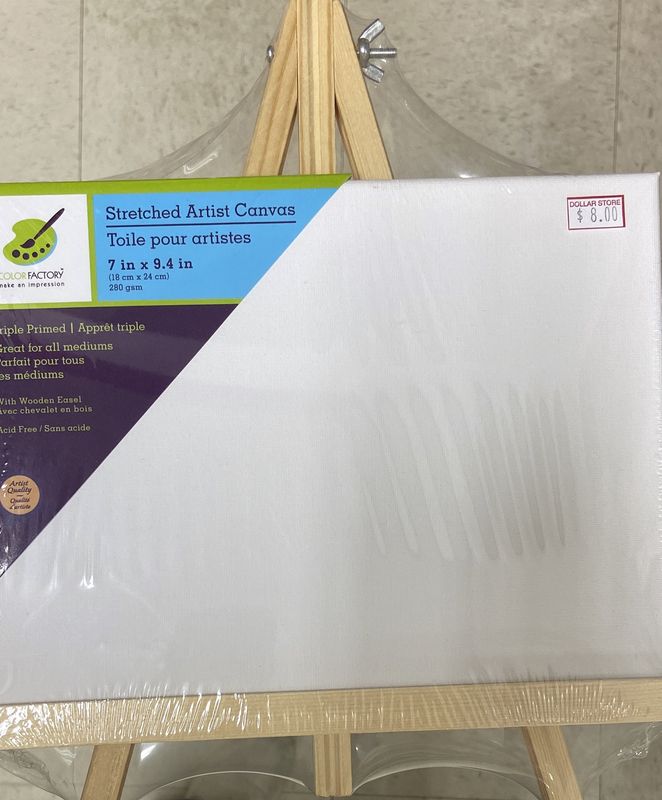 MultiCraft: 7&quot; x 9.4&quot; Canvas with Wooden Easel