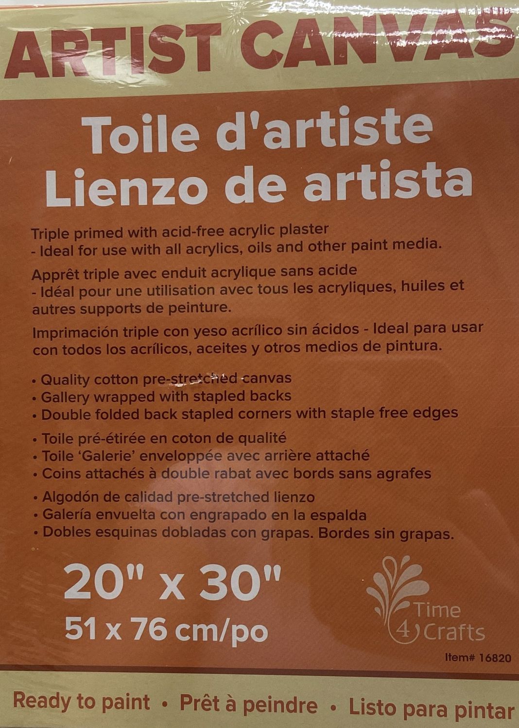 Canasia: 20&quot; x 30&quot; Artist Canvas