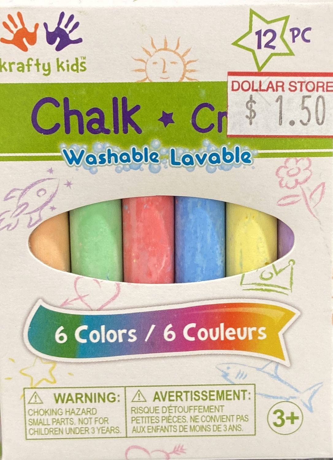 Washable Colorful Chalk