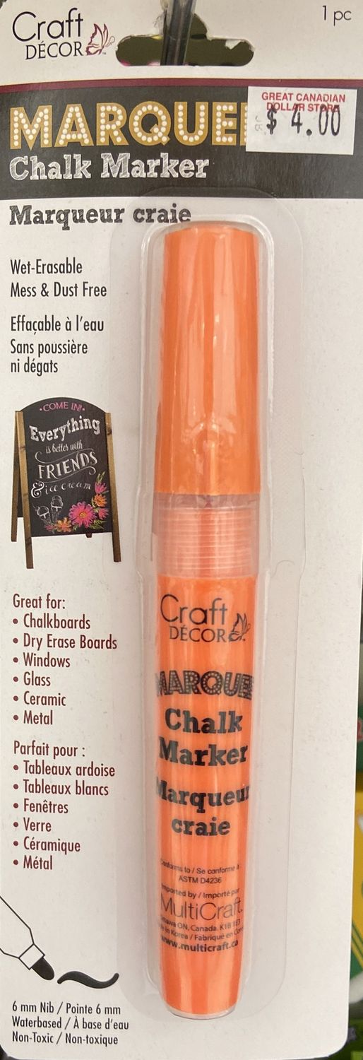 Neon Orange Chalk Marker