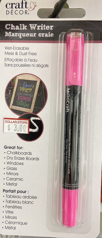 Hot Pink Chalk Writer
