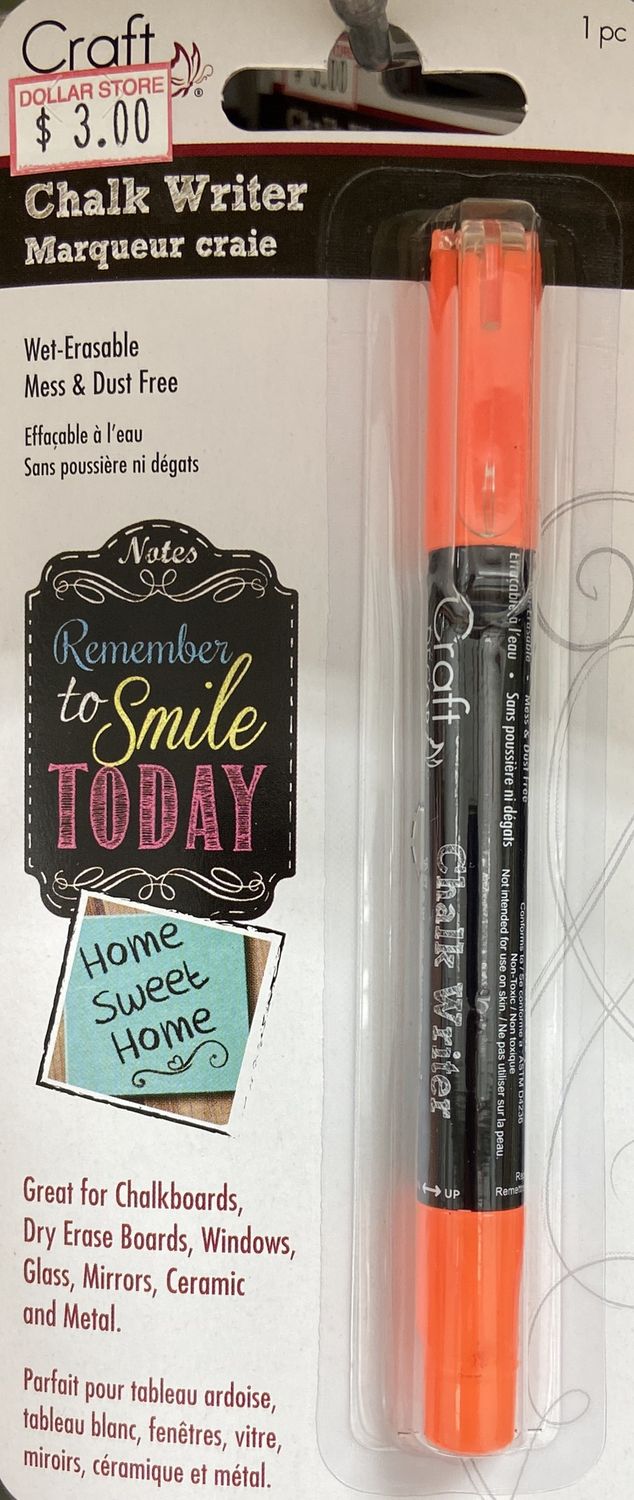Neon Orange Chalk Writer