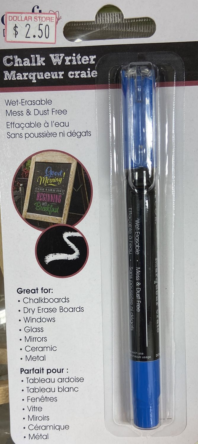 Electric Blue Chalk Writer