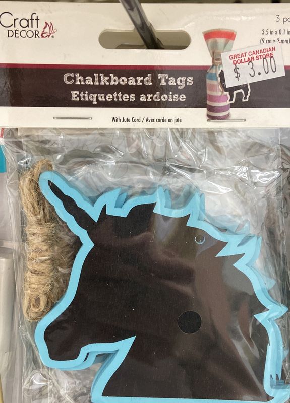 Unicorn Chalkboard Tags