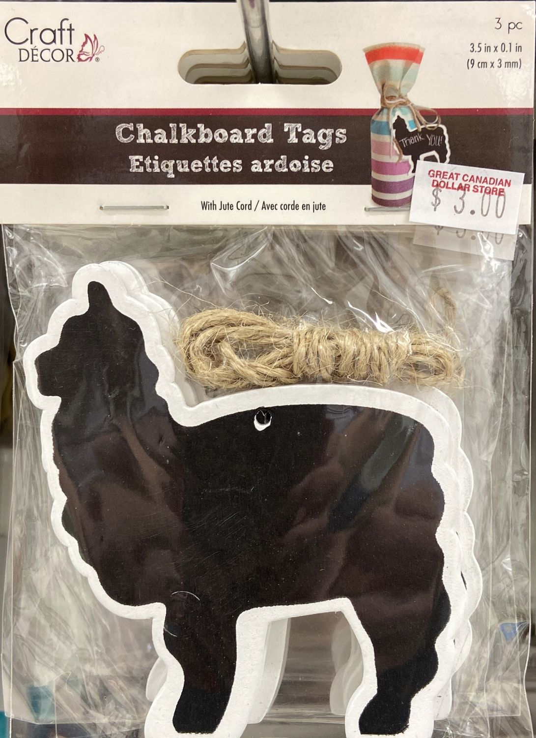 Llama Chalkboard Tags