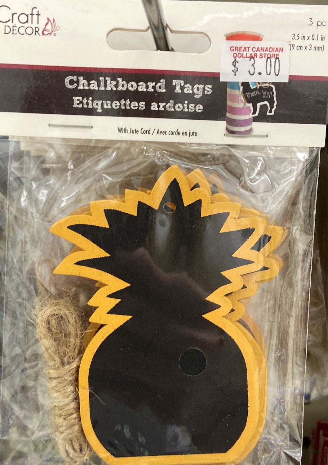 Pineapple Chalkboard Tags