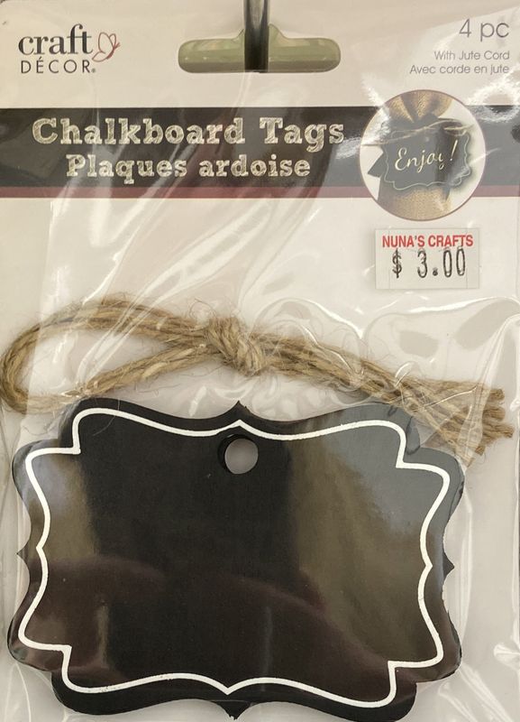 Craft Decor: Bracket Boarder Chalkboard Tags