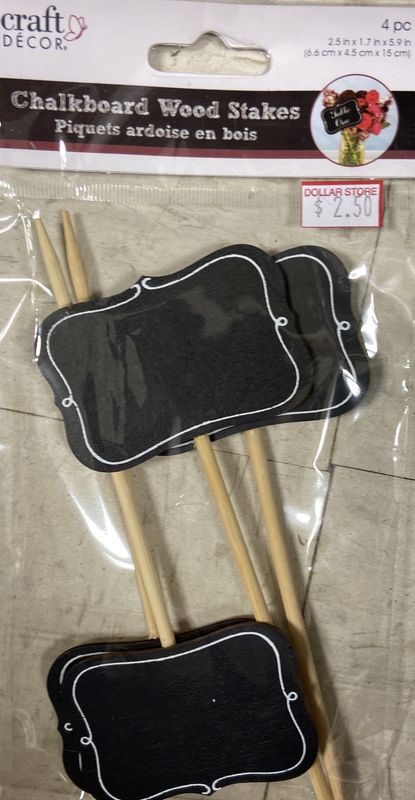 Bracket Boarder Chalkboard Wood Stakes