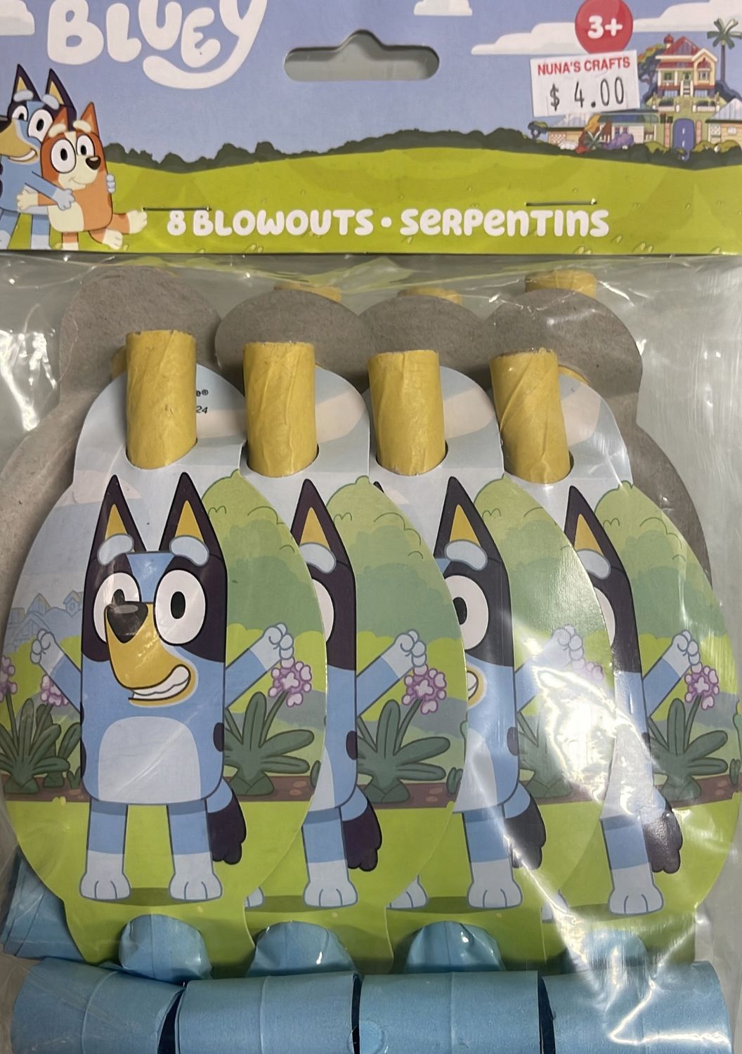 Unique: 8pk Bluey Themed Blowouts