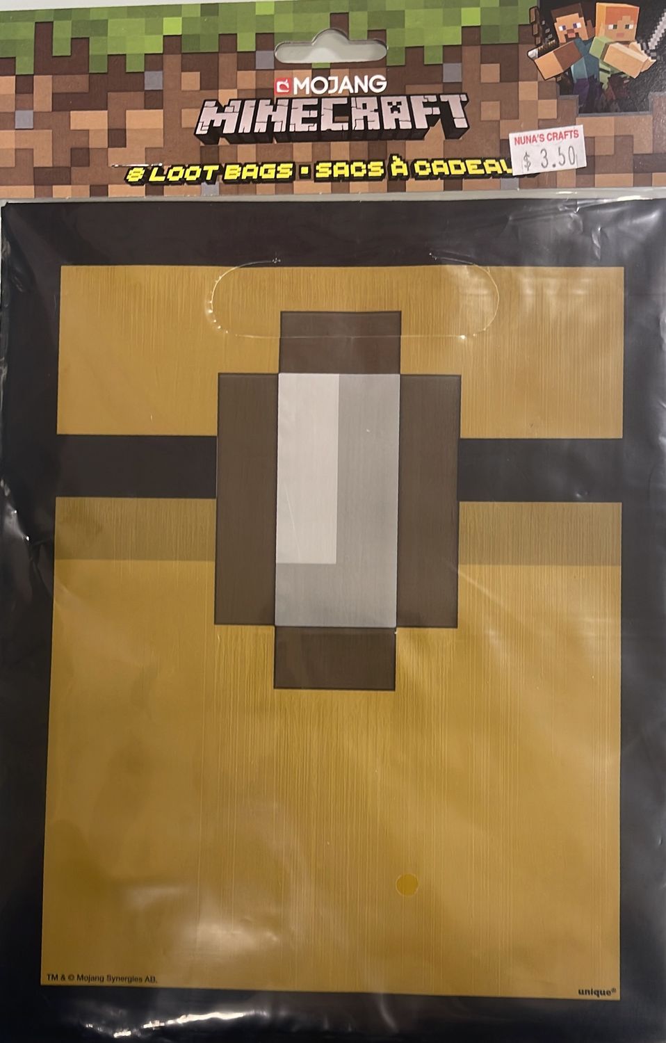 Unique: 8pk Minecraft Themed Loot Bags