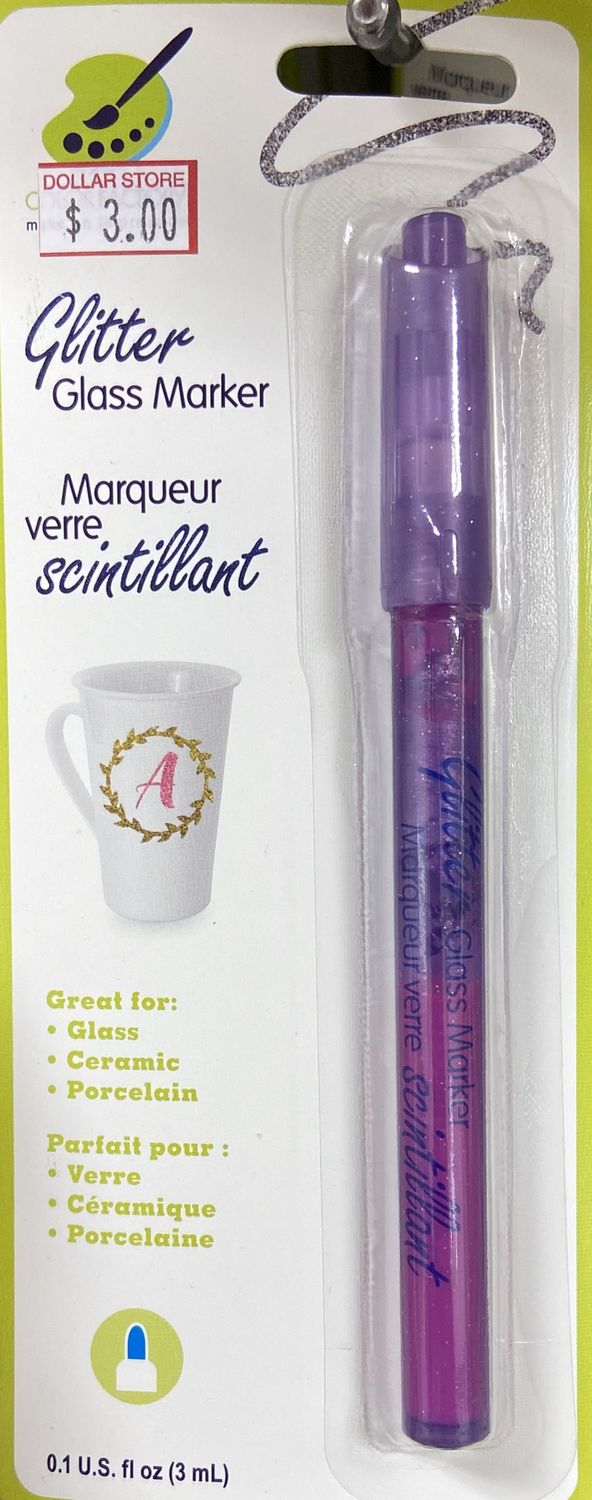Purple Glitter Glass Marker
